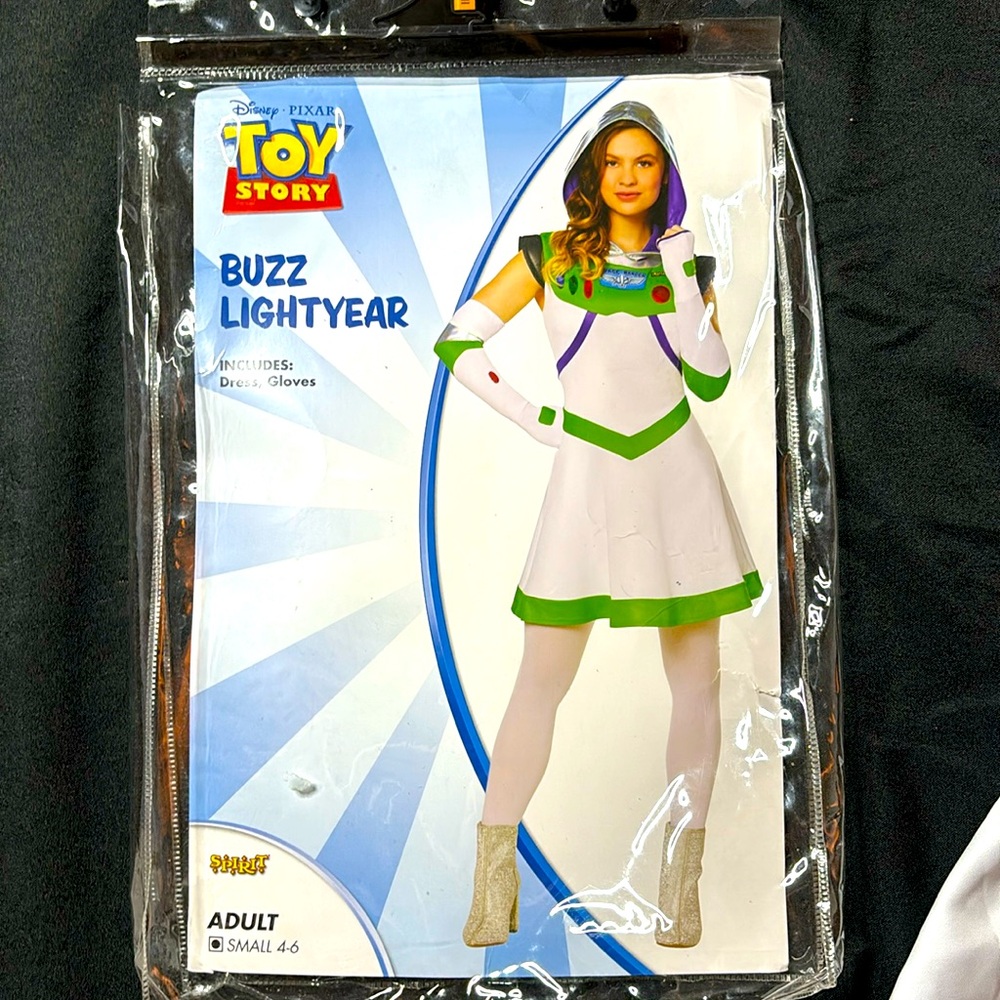 Spirit Toy Story Buzz Lightyear Women's Costume Dress in White, Green, Purple